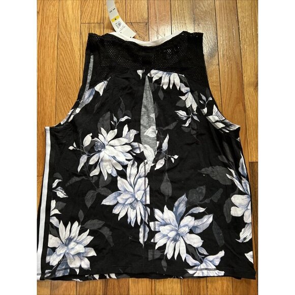 Vtg Calvin Klein{CK}Perfomance Printed Drop Armhole Logo Tank Floral SzM $39. - Picture 4 of 6